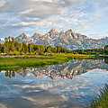 Teton Range Reflected in the Snake River
