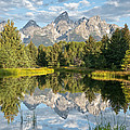 Teton Range Reflected in the Snake River